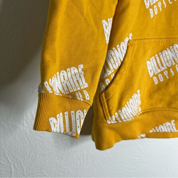 Billionaire Boys Club Mustard Yellow Pullover Hoodie Pockets Long Sleeves Sz 3T - Picture 4 of 10